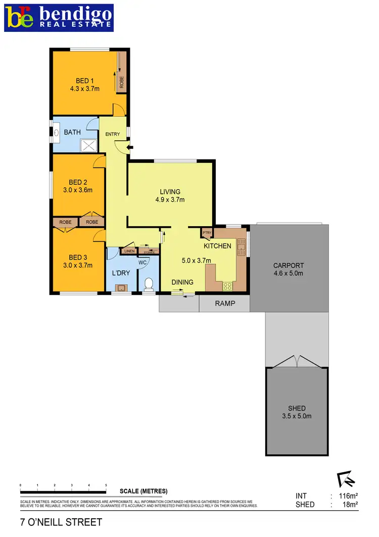 Floorplan of Homely house listing, 7 O'Neill Street, North Bendigo VIC 3550