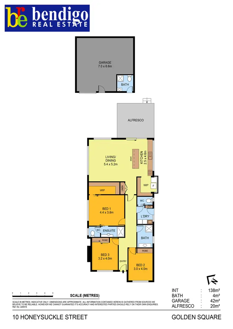 Floorplan of Homely house listing, 10 Honeysuckle Street, Bendigo VIC 3550