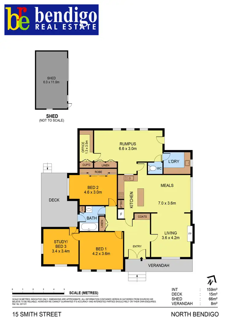 Floorplan of Homely house listing, 15 Smith Street, North Bendigo VIC 3550