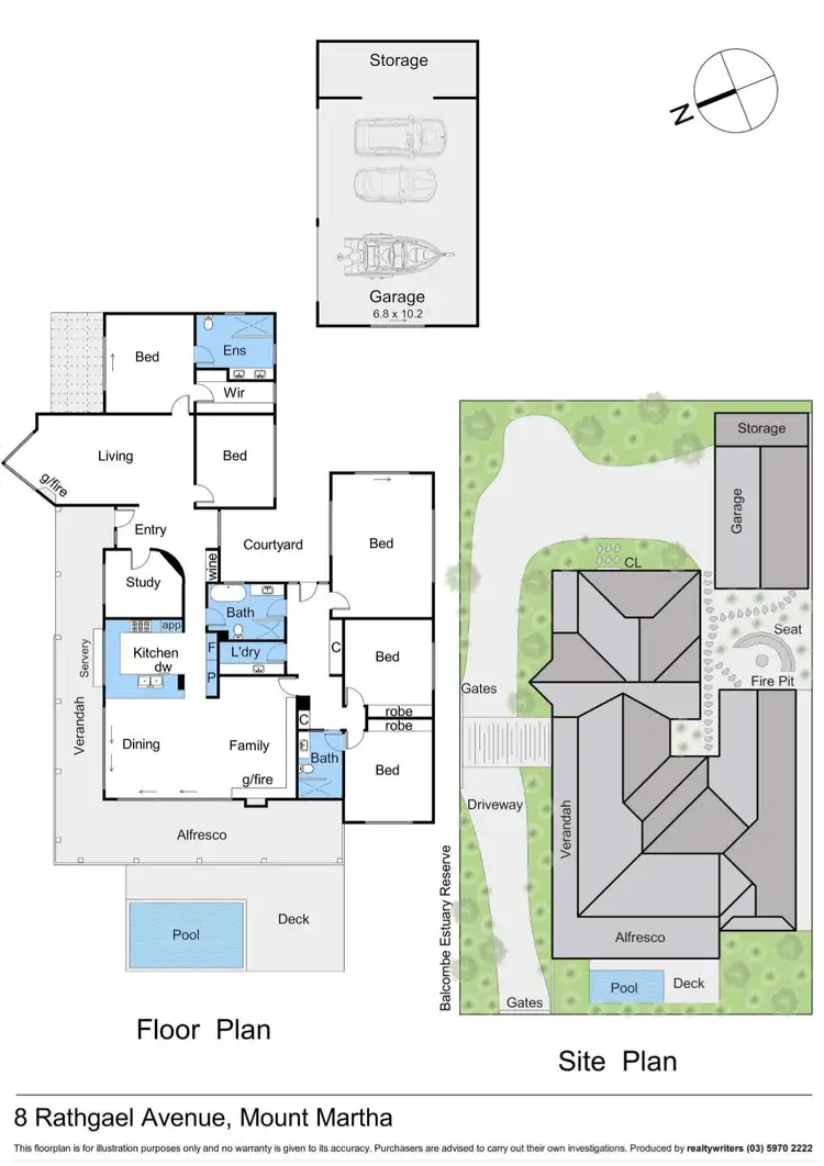 Floorplan of Homely house listing, 8 Rathgael Avenue, Mount Martha VIC 3934
