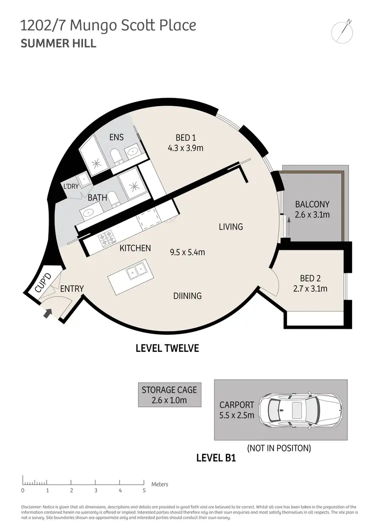 Floorplan of Homely apartment listing, 1202/7 Mungo Scott Place, Summer Hill NSW 2130
