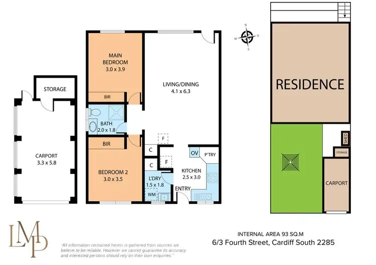 Floorplan of Homely unit listing, 6/3 Fourth Street, Cardiff South NSW 2285