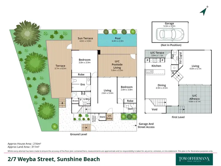 Floorplan of Homely unit listing, 2/7 Weyba Street, Sunshine Beach QLD 4567