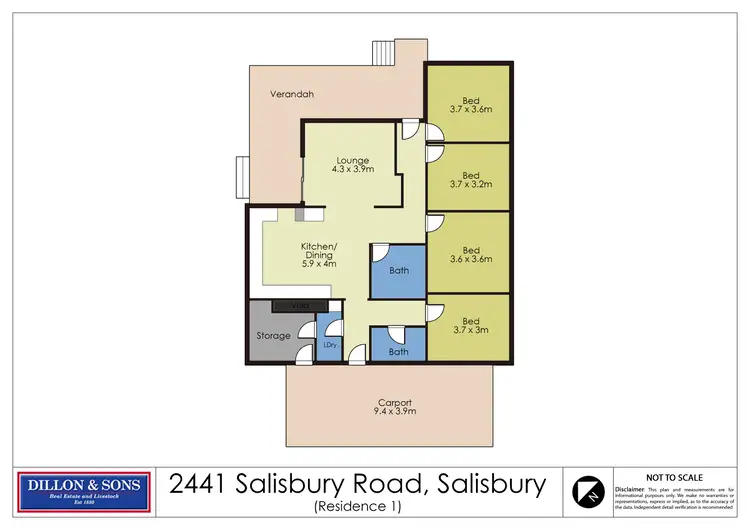 Floorplan of Homely rural property listing, 2441 Salisbury Road, Dungog NSW 2420