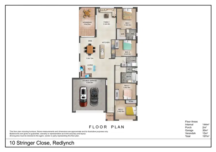 Floorplan of Homely house listing, 10 Stringer Close, Redlynch QLD 4870