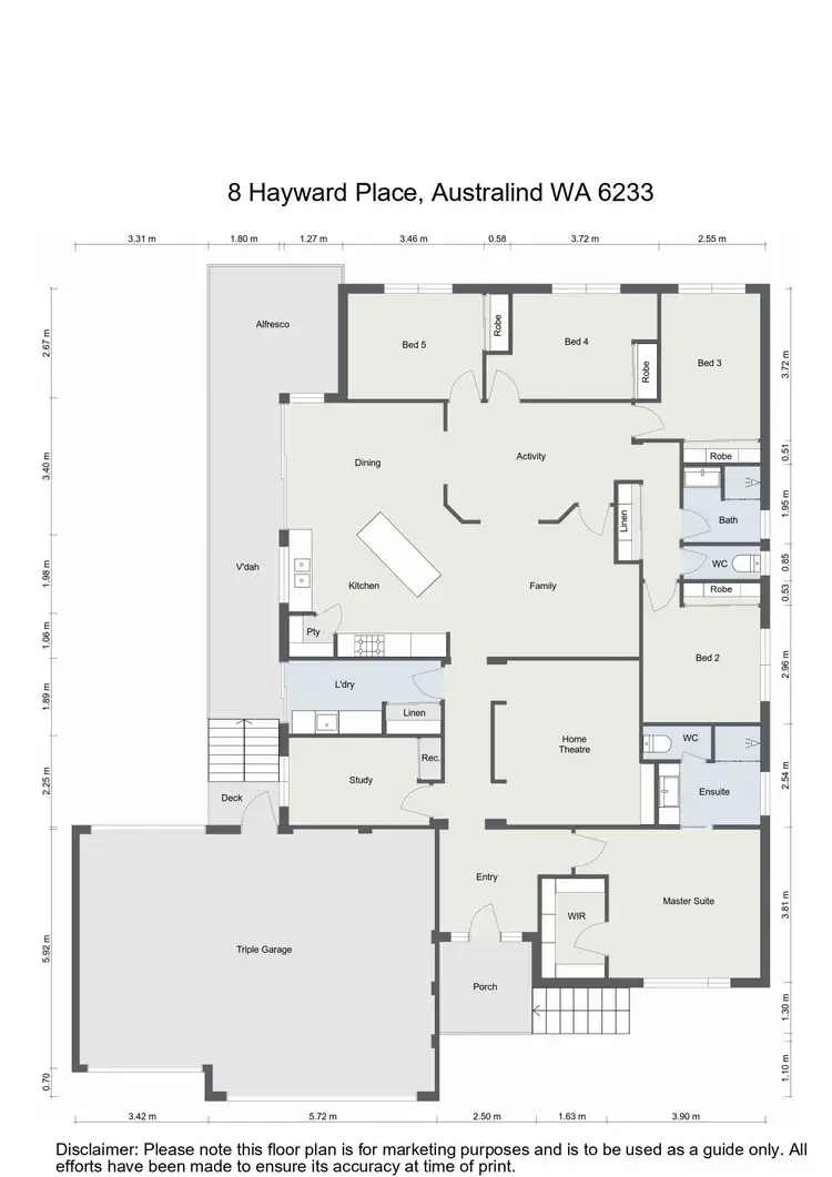 Floorplan of Homely house listing, 8 Hayward Place, Australind WA 6233