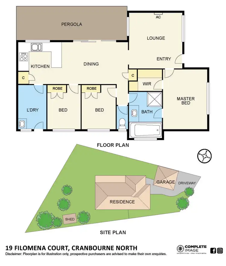 Floorplan of Homely house listing, 19 Filomena Court, Cranbourne North VIC 3977