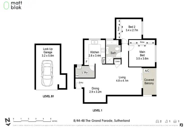 Floorplan of Homely apartment listing, 8/44-48 The Grand Parade, Sutherland NSW 2232