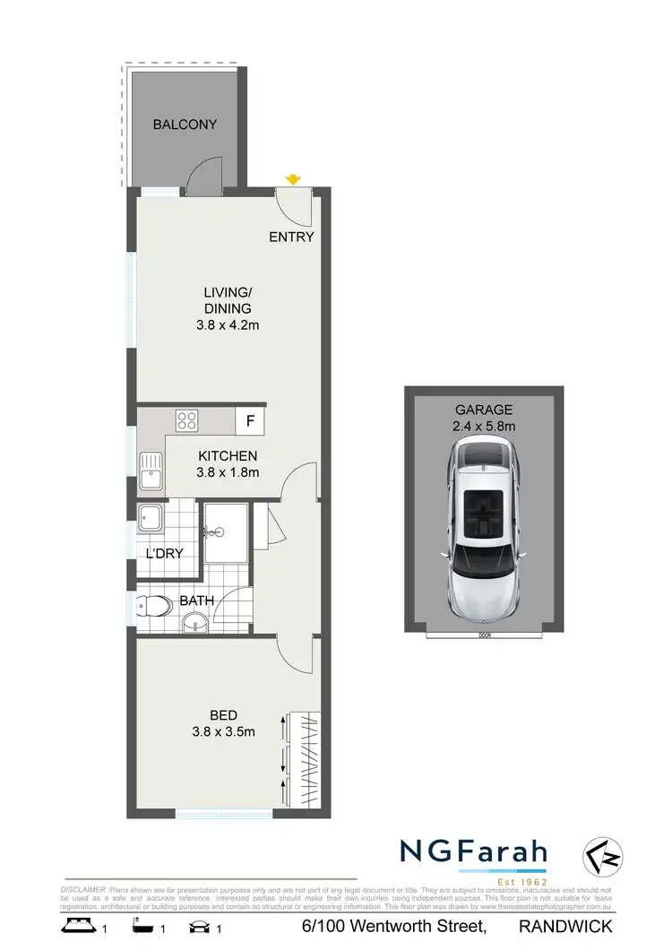 Floorplan of Homely apartment listing, 6/100 Wentworth Street, Randwick NSW 2031