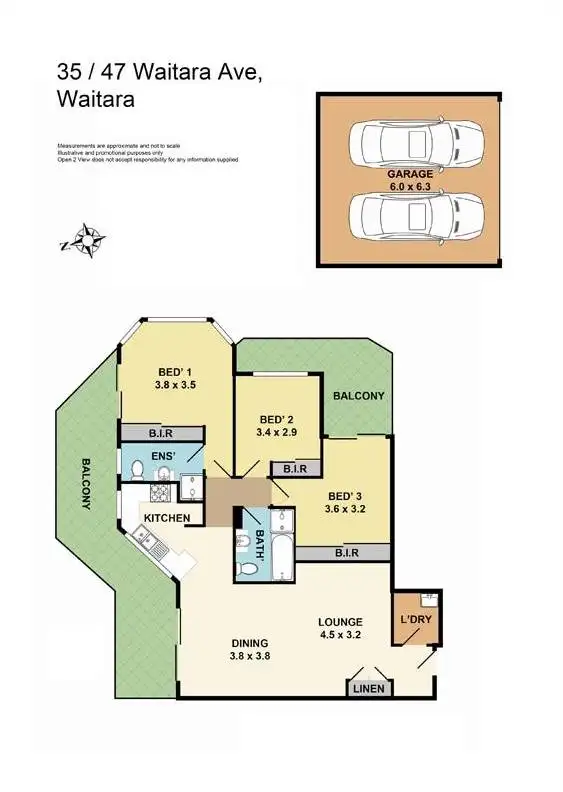 Floorplan of Homely apartment listing, 35/47 Waitara Avenue, Waitara NSW 2077