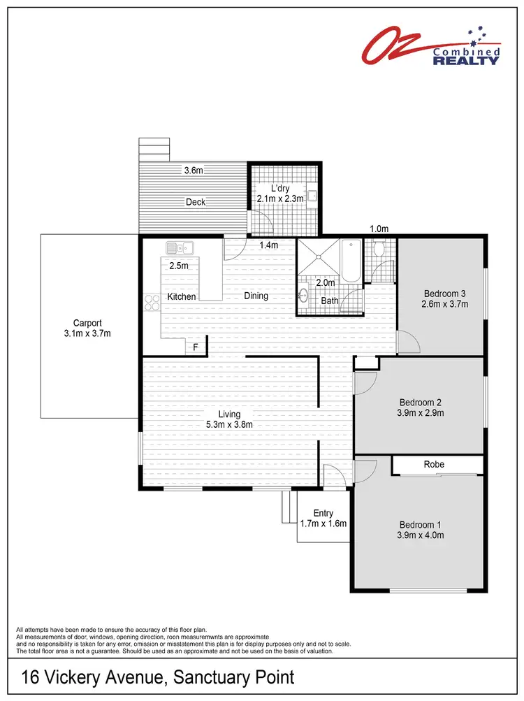 Floorplan of Homely house listing, 16 Vickery Avenue, Sanctuary Point NSW 2540