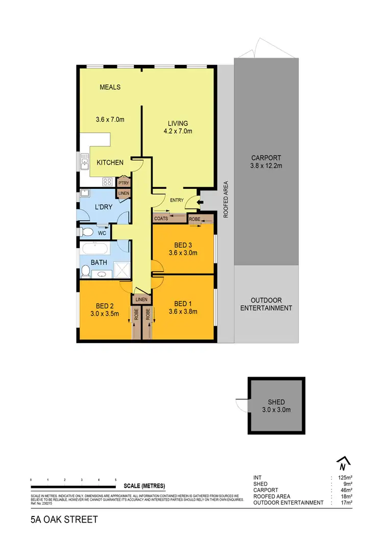 Floorplan of Homely house listing, 5A Oak Street, Eaglehawk VIC 3556