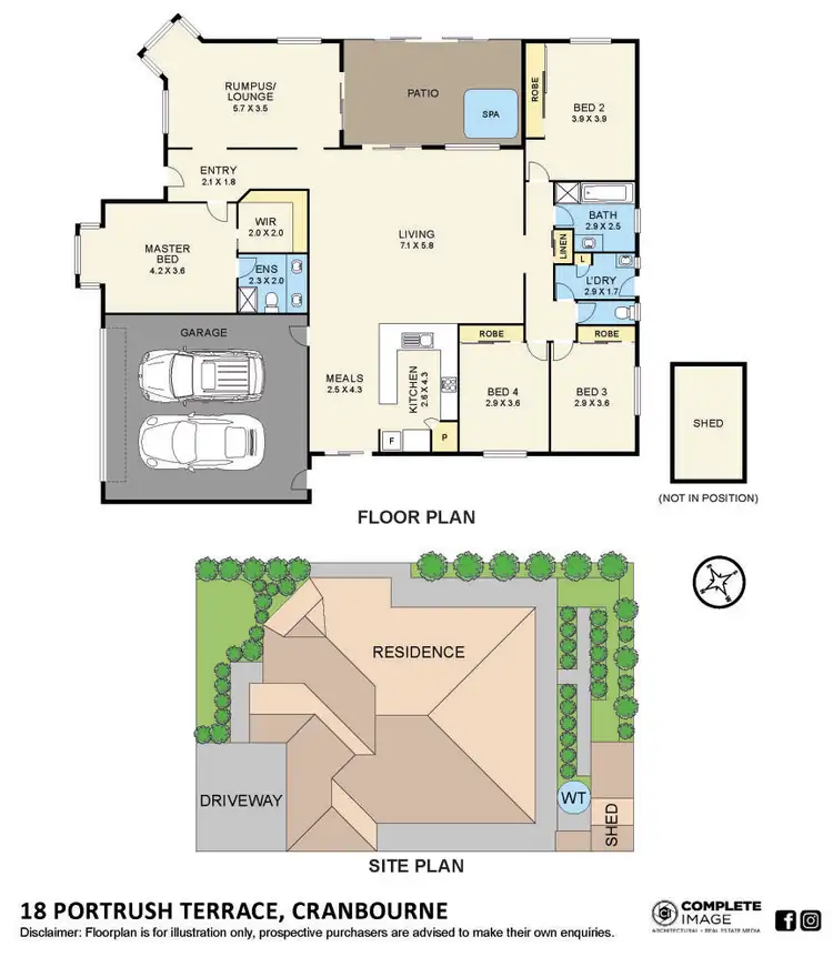 Floorplan of Homely house listing, 18 Portrush Terrace, Cranbourne VIC 3977