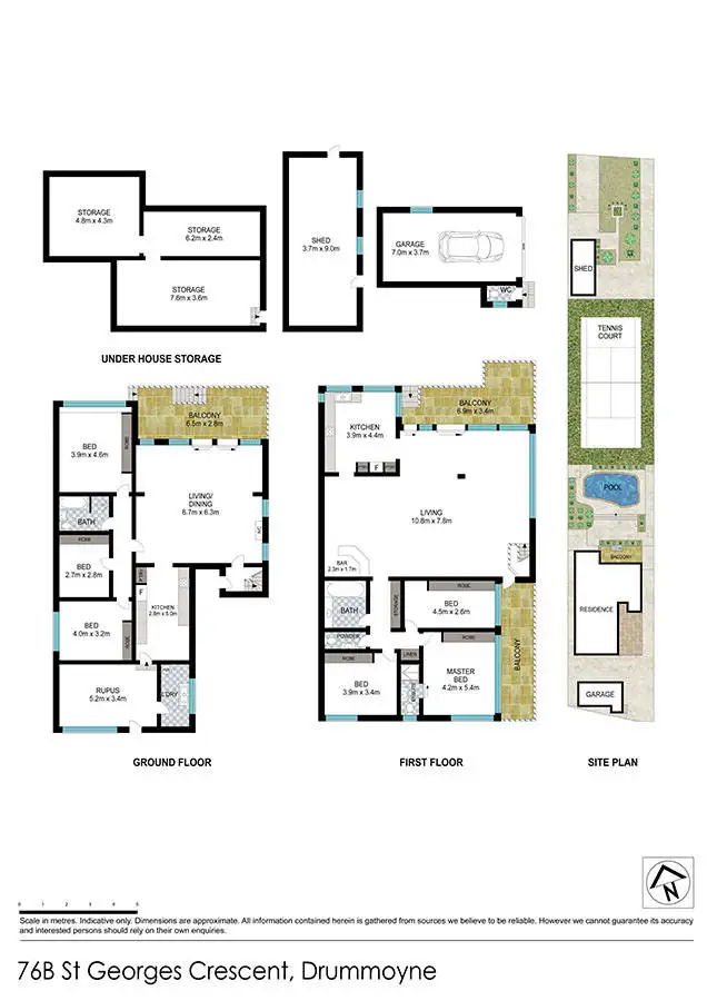 Floorplan of Homely block of units listing, 76A & 76B St Georges Crescent, Drummoyne NSW 2047