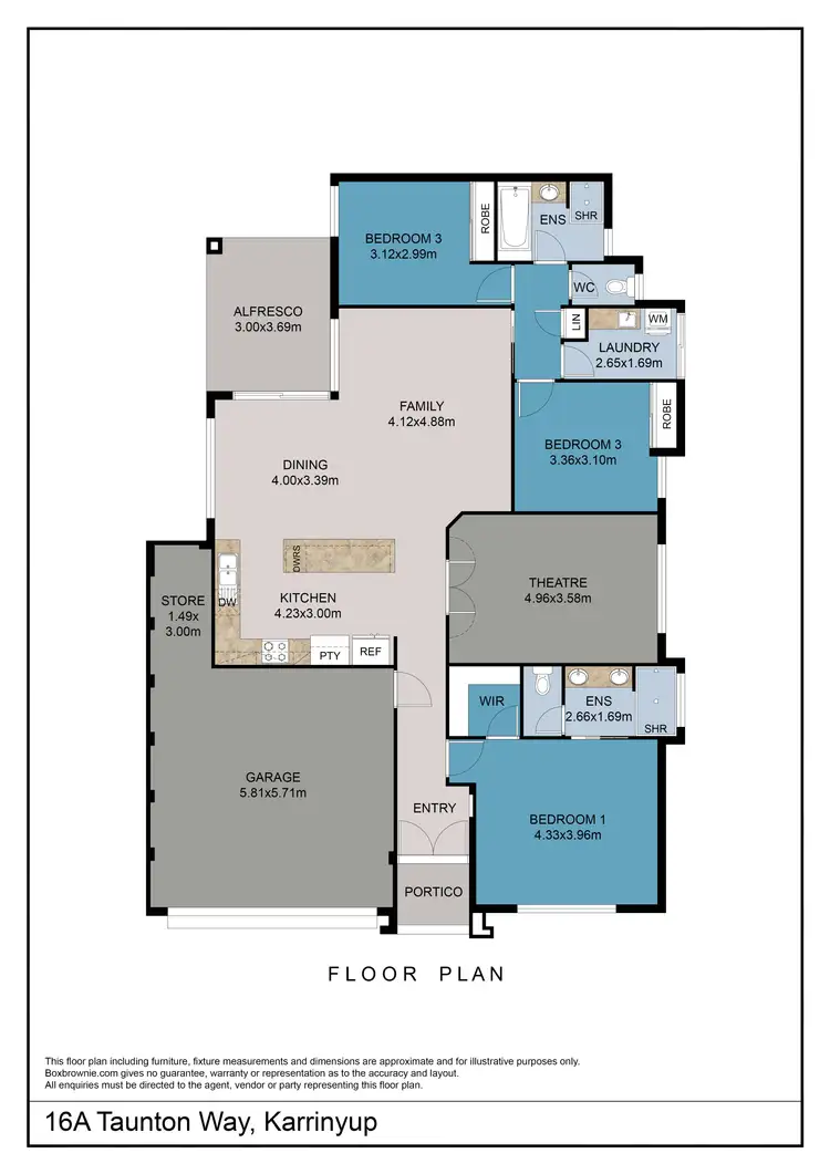 Floorplan of Homely house listing, 16A Taunton Way, Karrinyup WA 6018
