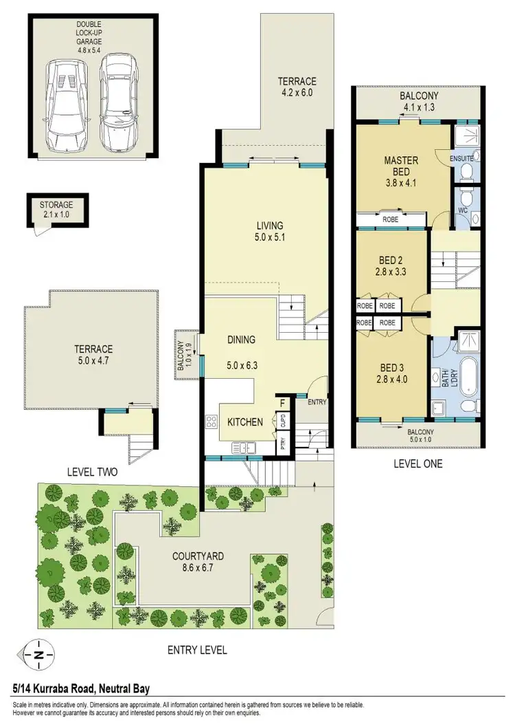 Floorplan of Homely townhouse listing, 5/14 Kurraba Road, Neutral Bay NSW 2089