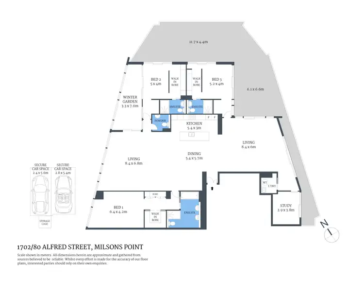 Floorplan of Homely apartment listing, 1702/80 Alfred Street, Milsons Point NSW 2061