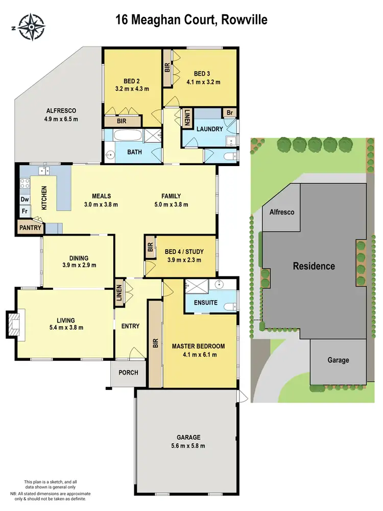 Floorplan of Homely house listing, 16 Meaghan Court, Rowville VIC 3178