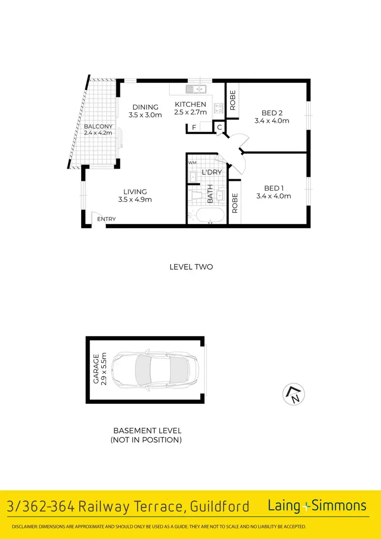 Floorplan of Homely apartment listing, 3/362-364 Railway Terrace, Guildford NSW 2161