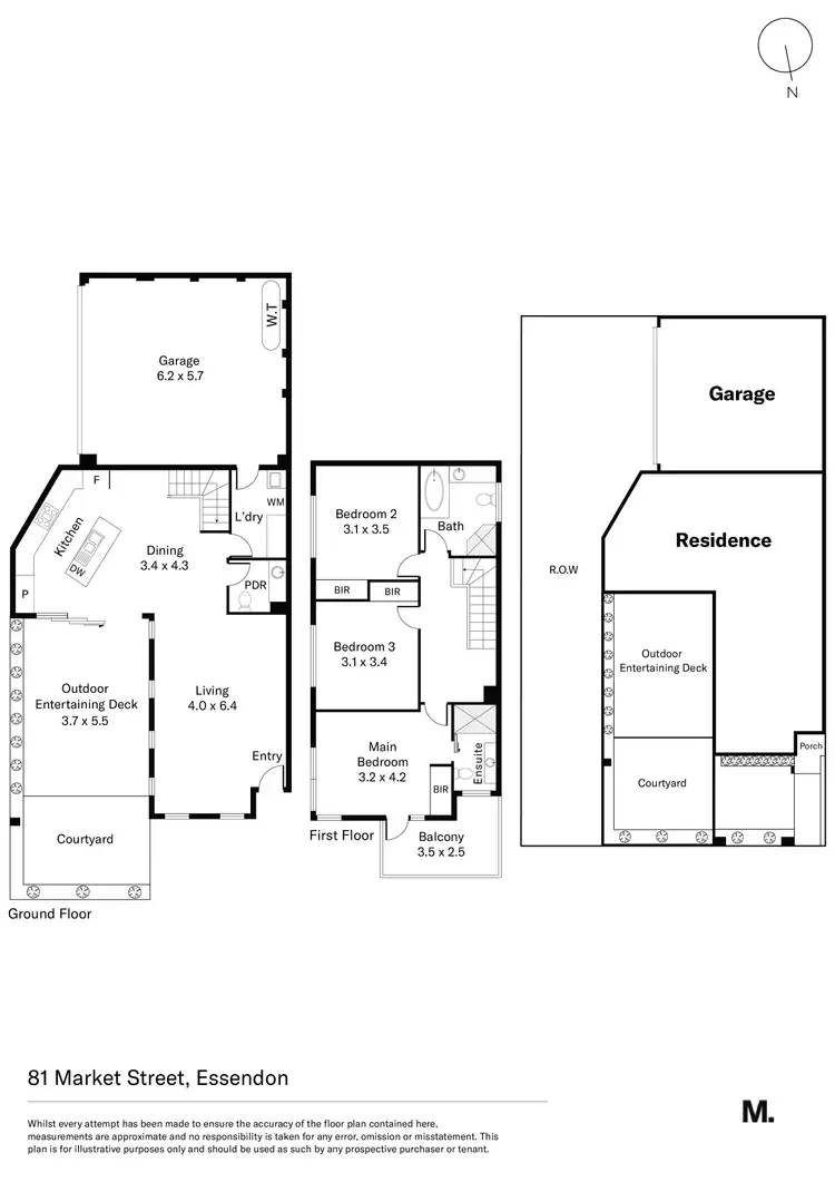 Floorplan of Homely townhouse listing, 81 Market Street, Essendon VIC 3040