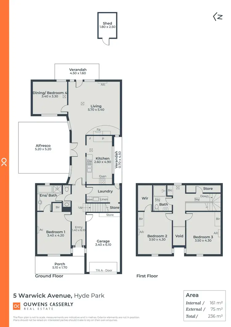 Floorplan of Homely house listing, 5 Warwick Avenue, Hyde Park SA 5061