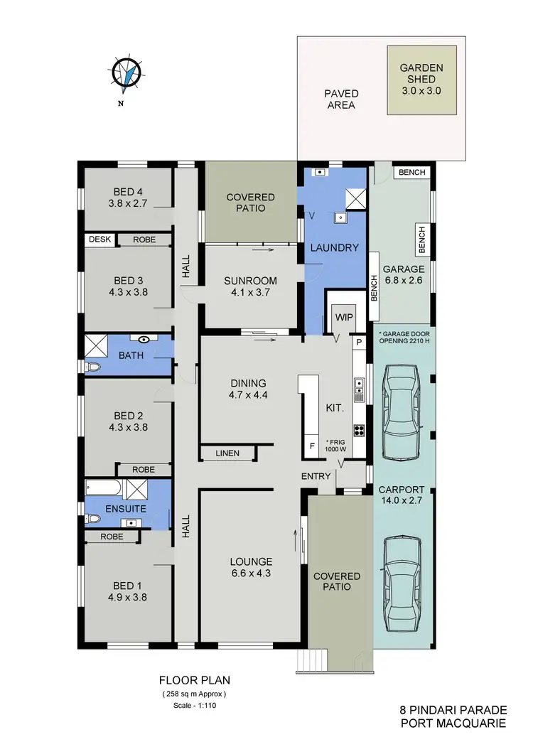 Floorplan of Homely house listing, 8 Pindari Parade, Port Macquarie NSW 2444