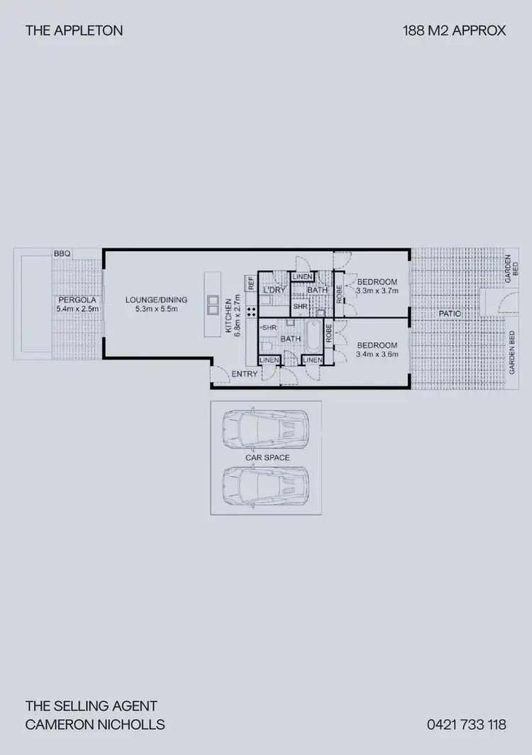 Floorplan of Homely apartment listing, 107/2-14 Orchards Avenue, Breakfast Point NSW 2137