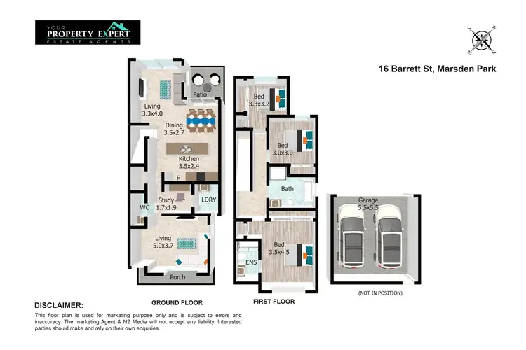Floorplan of Homely semi-detached listing, 16 Barrett Street, Marsden Park NSW 2765