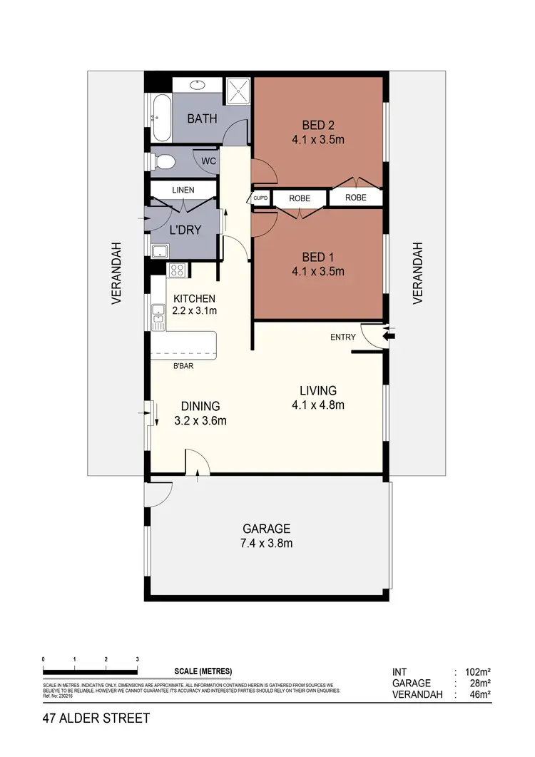 Floorplan of Homely house listing, 47 Alder Street, Kangaroo Flat VIC 3555