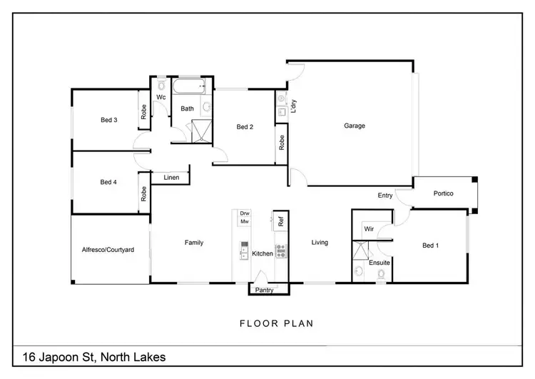 Floorplan of Homely house listing, 16 Japoon Street, North Lakes QLD 4509