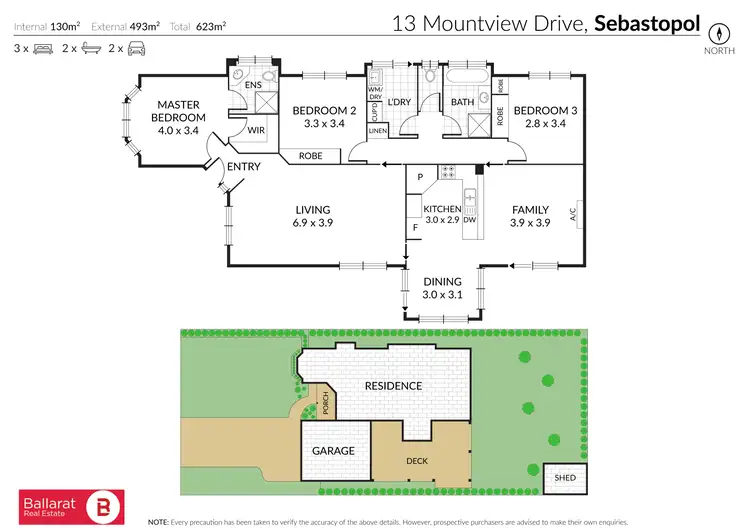 Floorplan of Homely house listing, 13 Mountview Drive, Sebastopol VIC 3356