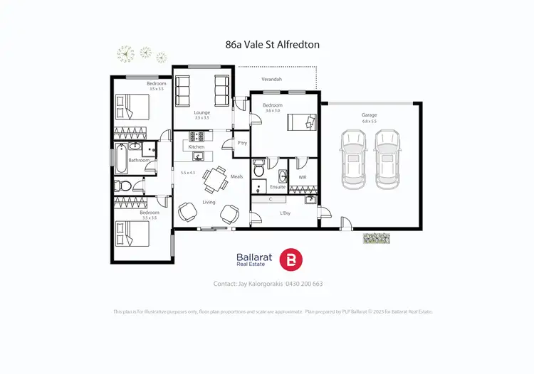 Floorplan of Homely house listing, 86A Vale Street, Alfredton VIC 3350