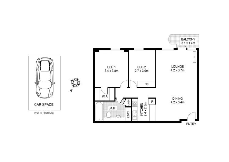 Floorplan of Homely apartment listing, 408/181 Exhibition Street, Melbourne VIC 3000