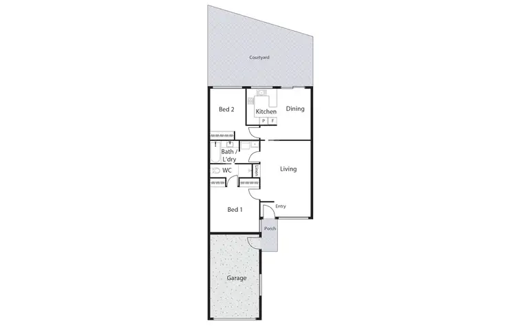 Floorplan of Homely townhouse listing, 16/41 Comrie Street, Wanniassa ACT 2903