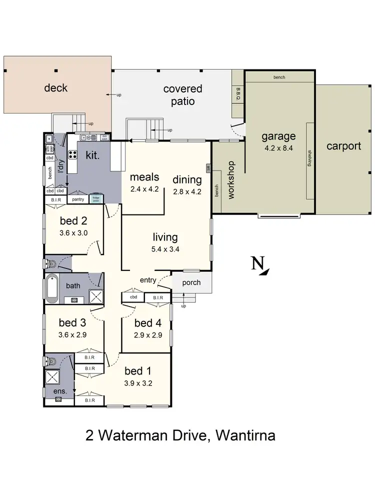 Floorplan of Homely house listing, 2 Waterman Drive, Wantirna VIC 3152