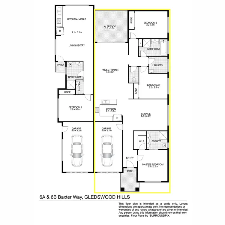 Floorplan of Homely house listing, 6A Baxter Way, Gledswood Hills NSW 2557