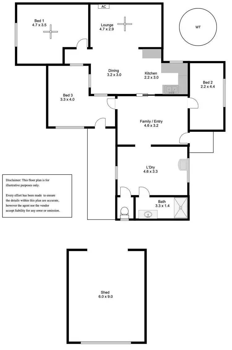 Floorplan of Homely unit listing, 2/4 Doudy Street, Port Lincoln SA 5606