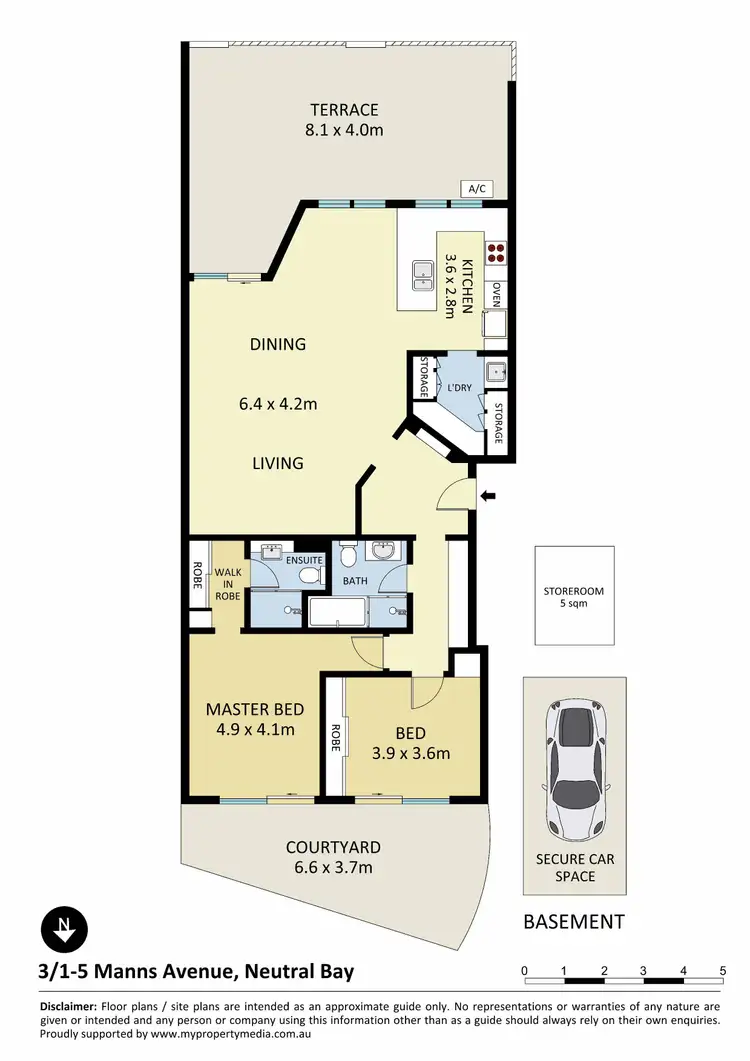Floorplan of Homely apartment listing, 3/1-5 Manns Avenue, Neutral Bay NSW 2089