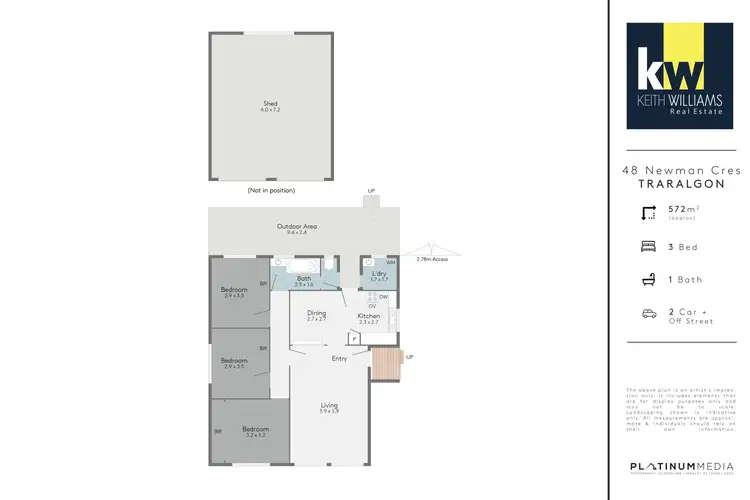 Floorplan of Homely house listing, 48 Newman Crescent, Traralgon VIC 3844