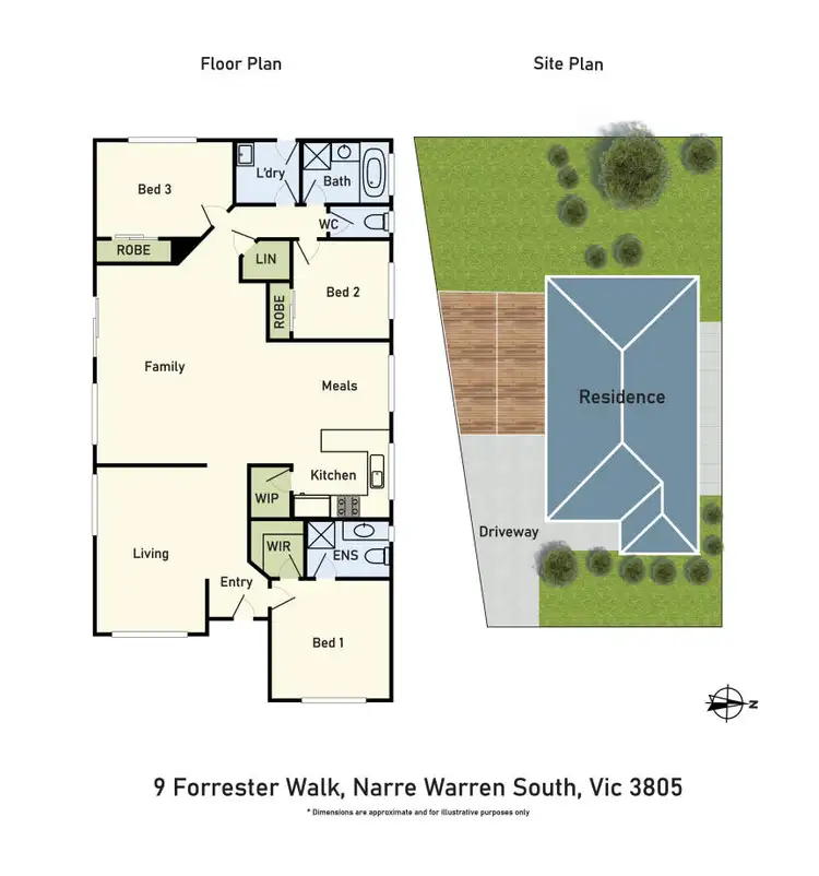Floorplan of Homely house listing, 9 Forrester Walk, Narre Warren South VIC 3805