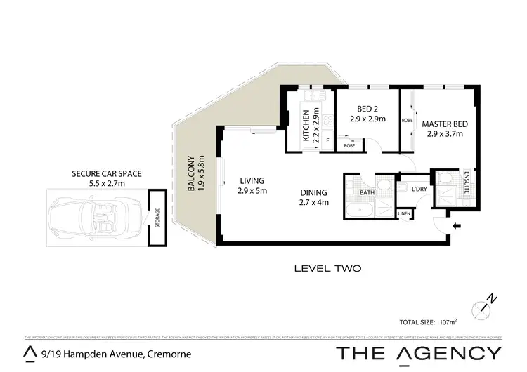 Floorplan of Homely unit listing, 9/19-21 Hampden Avenue, Cremorne NSW 2090