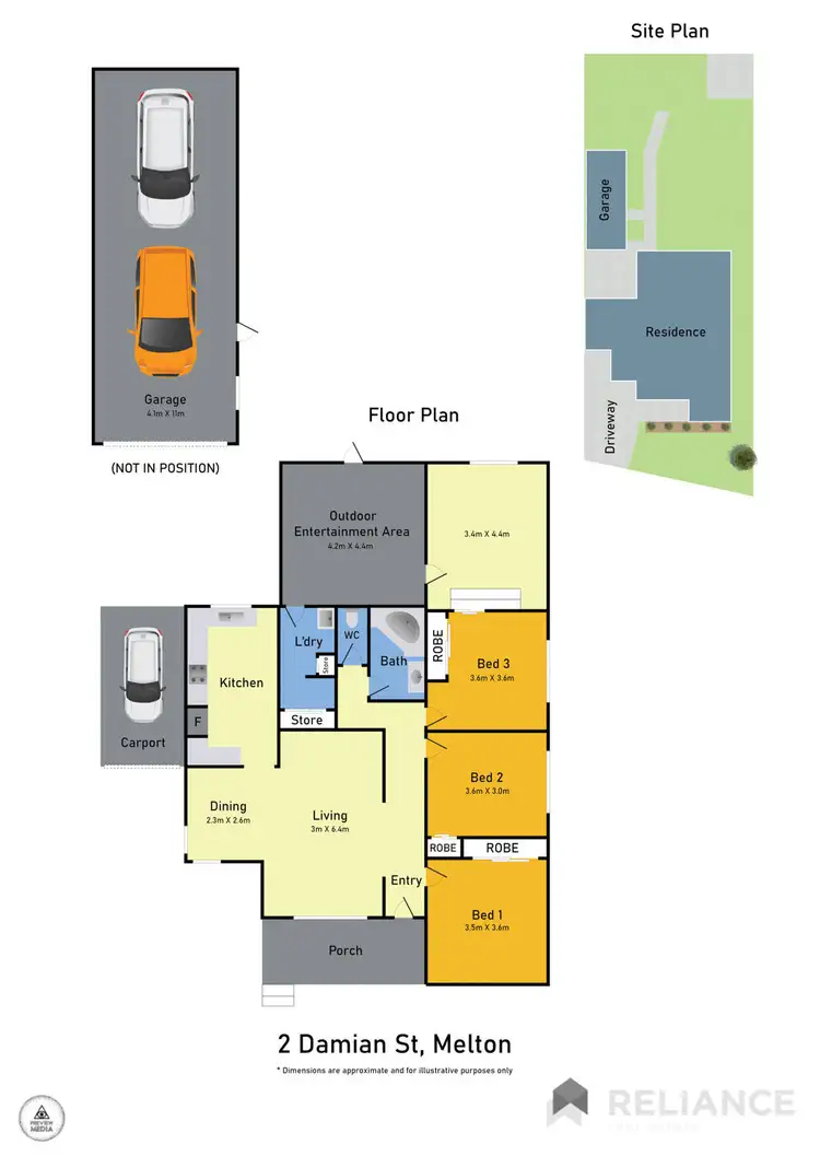 Floorplan of Homely house listing, 2 Damian Street, Melton VIC 3337