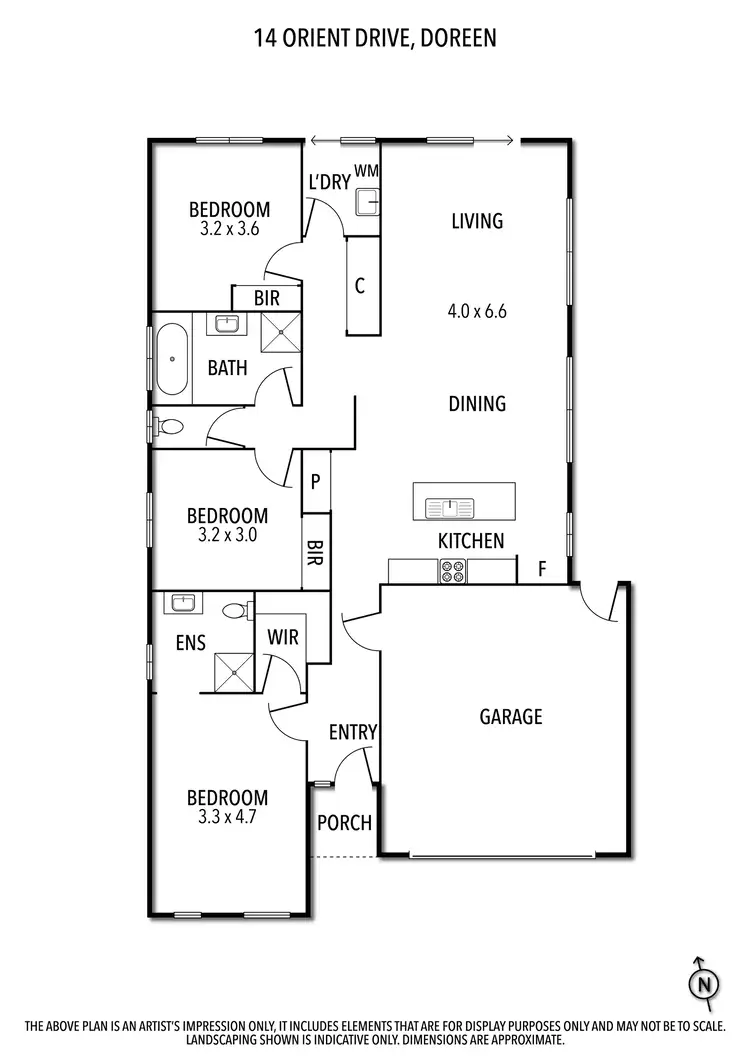 Floorplan of Homely house listing, 14 Orient Drive, Doreen VIC 3754