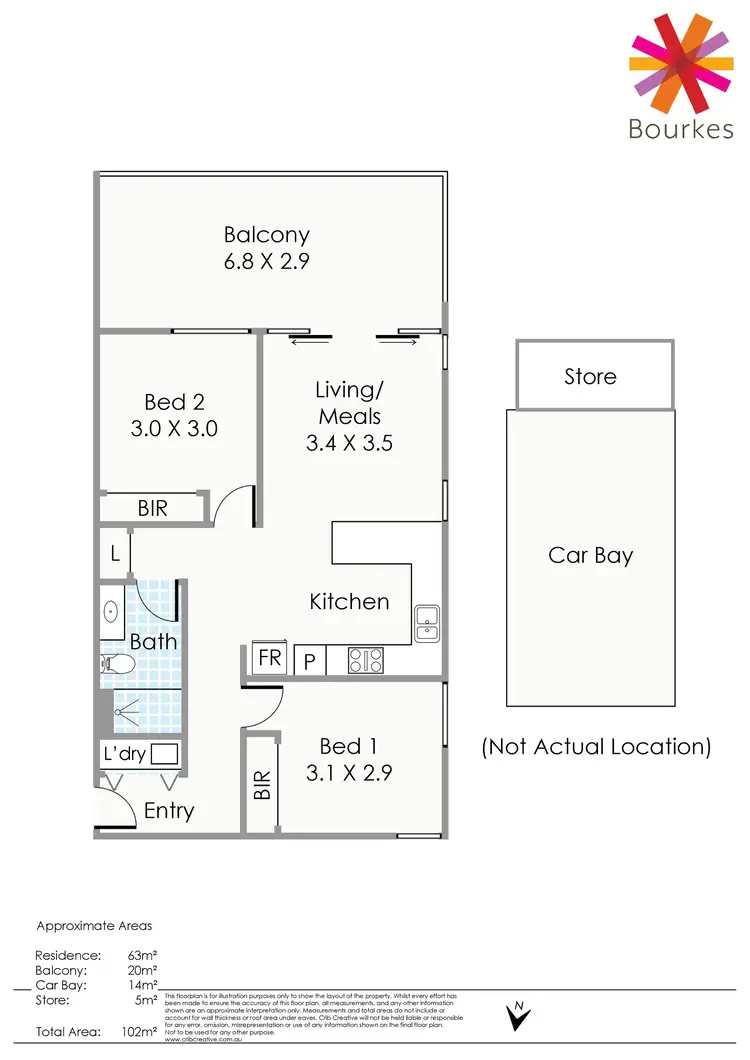 Floorplan of Homely apartment listing, 607/26 Charles Street, South Perth WA 6151