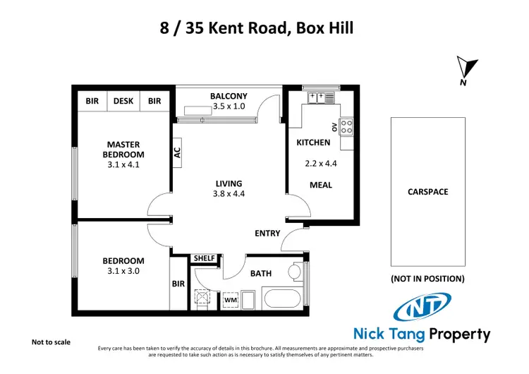 Floorplan of Homely unit listing, 8/35 Kent Road, Box Hill VIC 3128