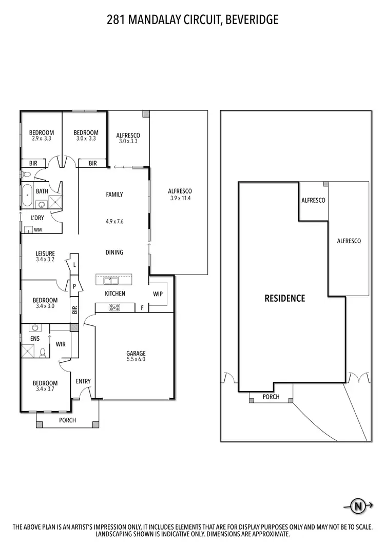 Floorplan of Homely house listing, 281 Mandalay Circuit, Beveridge VIC 3753
