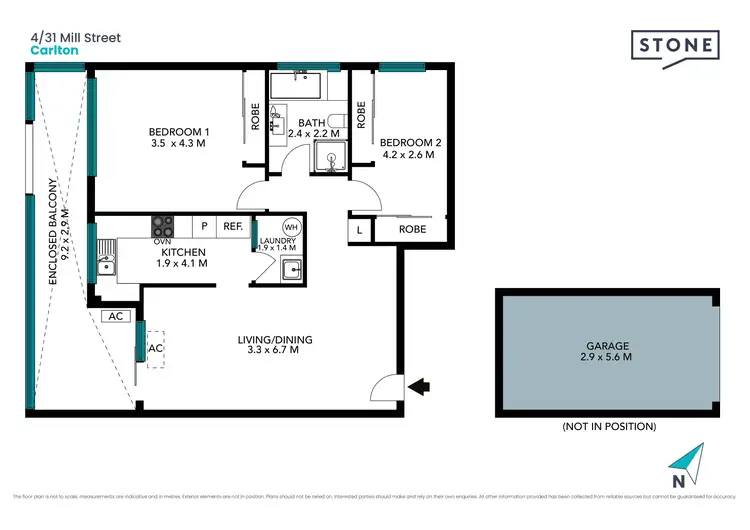 Floorplan of Homely unit listing, 4/31 Mill Street, Carlton NSW 2218