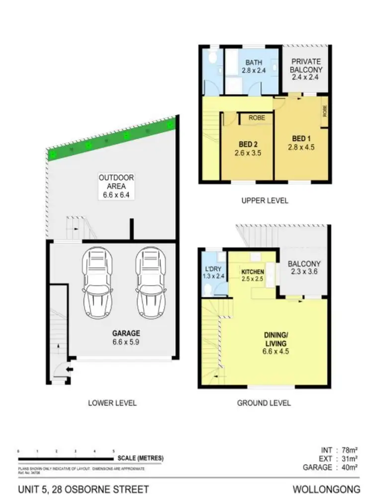 Floorplan of Homely townhouse listing, 5/28 Osborne Street, Wollongong NSW 2500