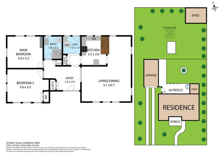 Floorplan of Homely house listing, 56 Warri Street, Ardlethan NSW 2665
