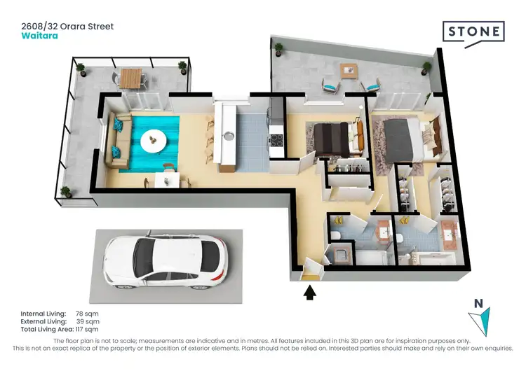 Floorplan of Homely apartment listing, 2608/32-36 Orara Street, Waitara NSW 2077